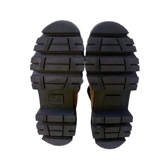 Marc Fisher Ankle Boot Brown 9 Chunky Lug Platform Suede Leather Y2K 90s Grunge - Picture 6 of 9